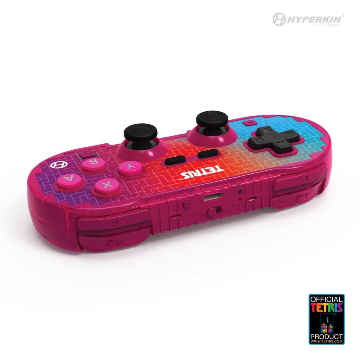 Hyperkin Official Tetris Pixel Art Bluetooth Switch Controller - Hyper Gradient - RetroguySA