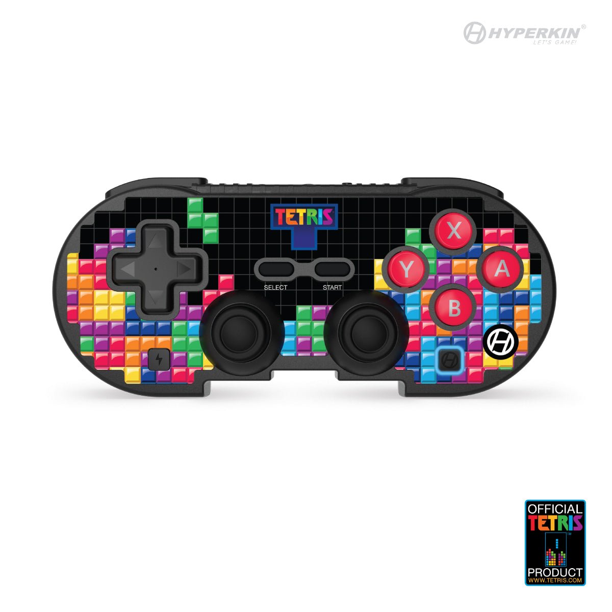 Hyperkin Official Tetris Pixel Art Bluetooth Switch Controller - Tetrimino Stack - RetroguySA