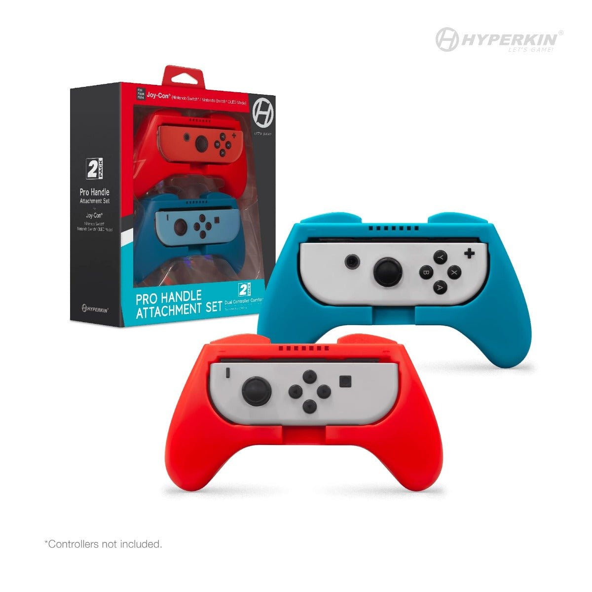 Hyperkin Pro Handle Attachment Set 2 Pack for Switch Joy - Con - Blue/Red - RetroguySA