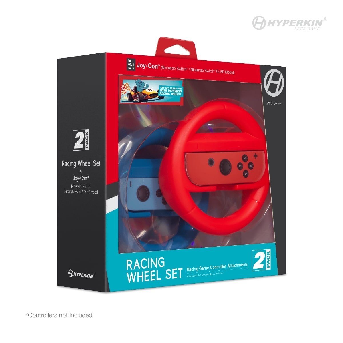 Hyperkin Racing Wheel Set 2 Pack For Joy - Con - Blue/Red - RetroguySA