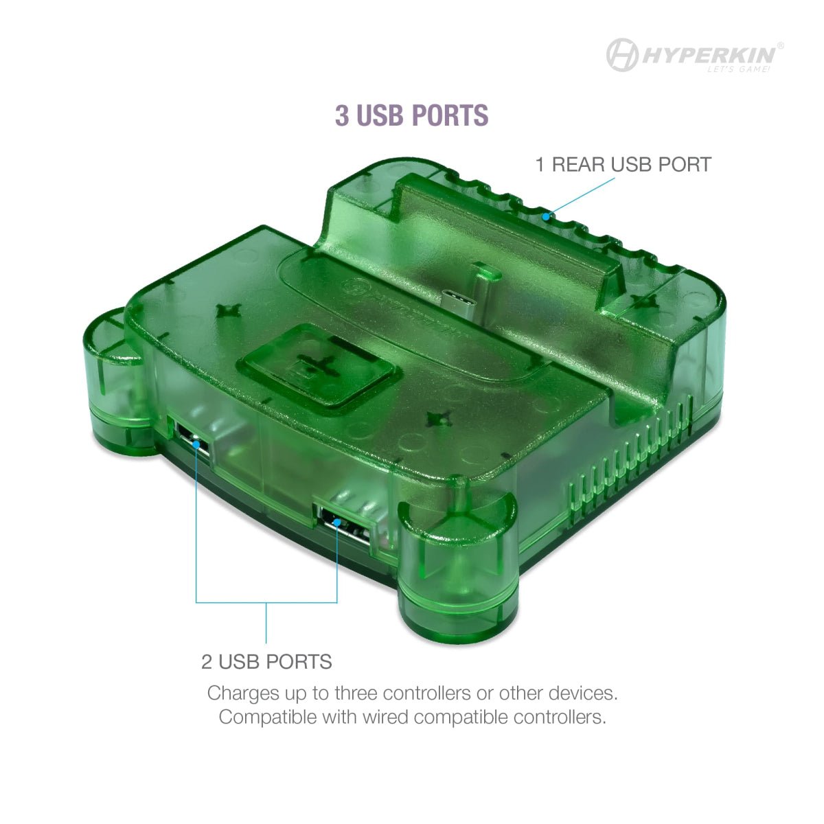 Hyperkin RetroN S64 Console Dock For Nintendo Switch - Lime Green - RetroguySA