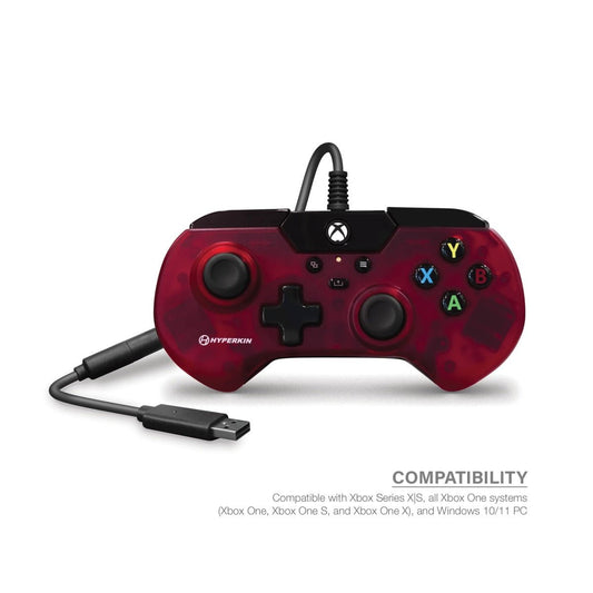 Hyperkin X91 Retro Wired Xbox Controller - Ruby Red - RetroguySA