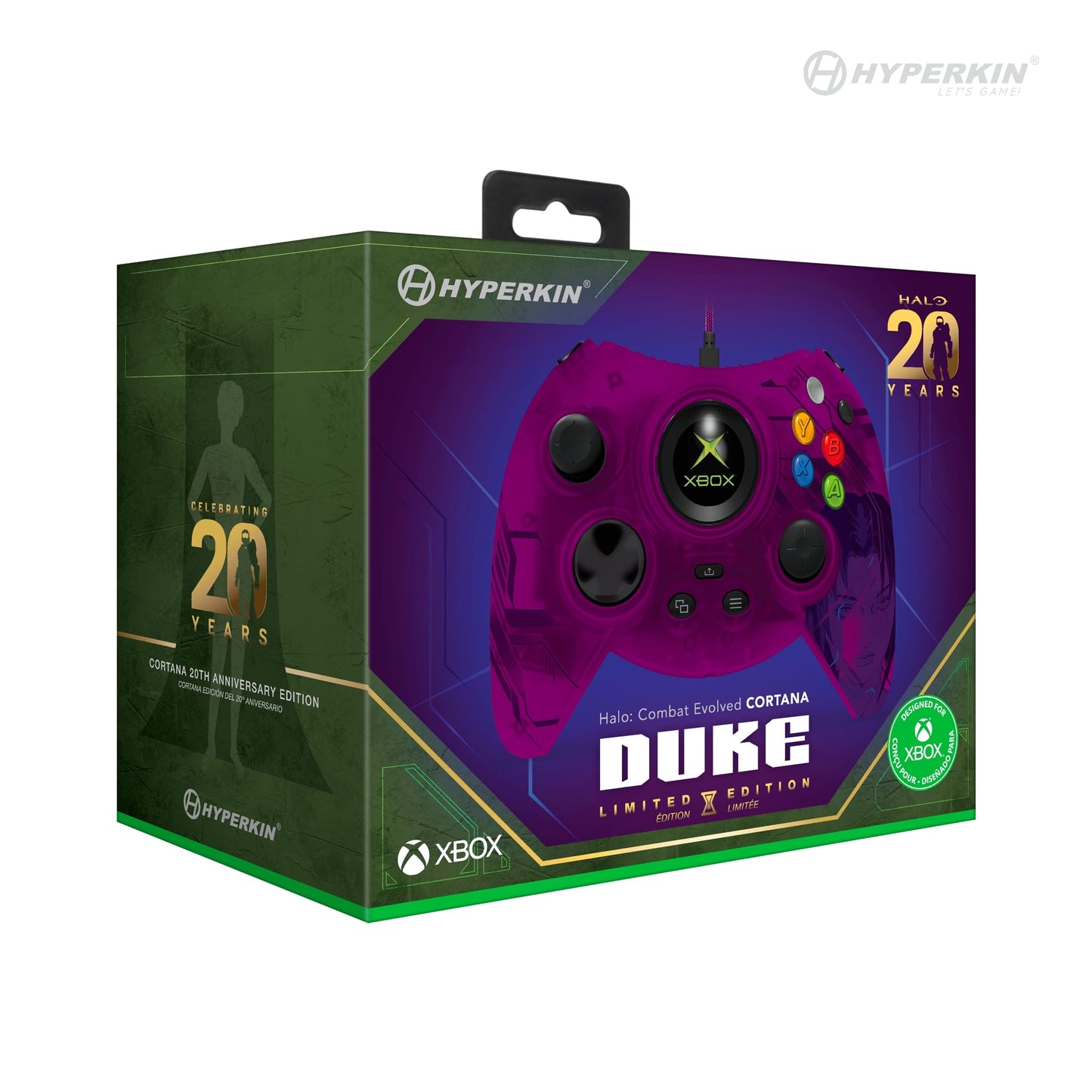 Hyperkin Xbox 20th Anniversary Limited Edition Duke Wired Xbox Controller - Cortana - RetroguySA