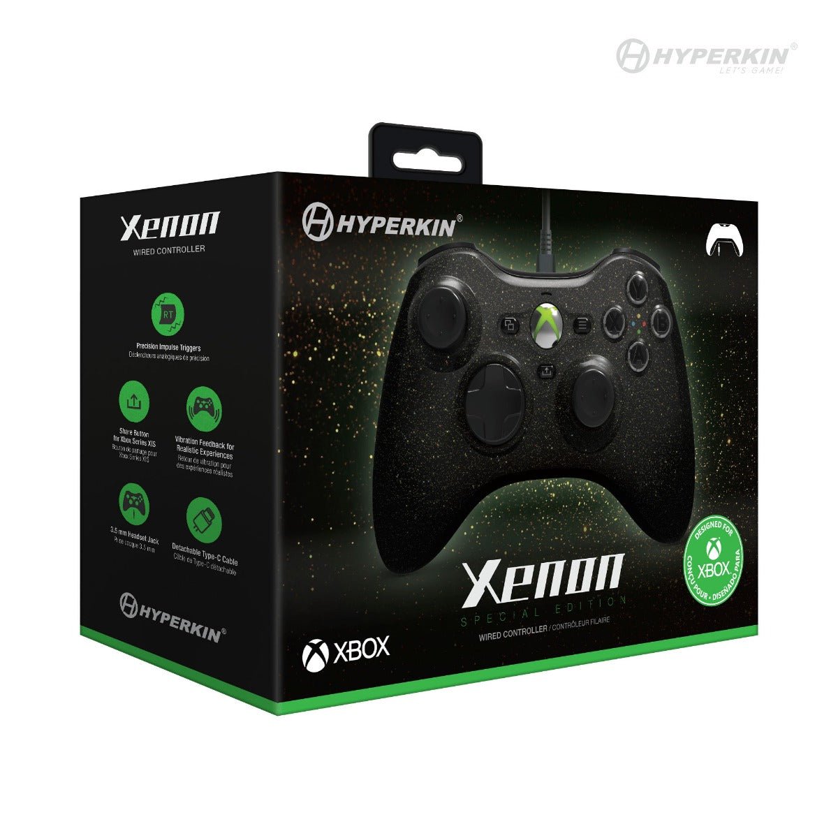 Hyperkin Xenon Wired Xbox Controller - Cosmic Night - RetroguySA