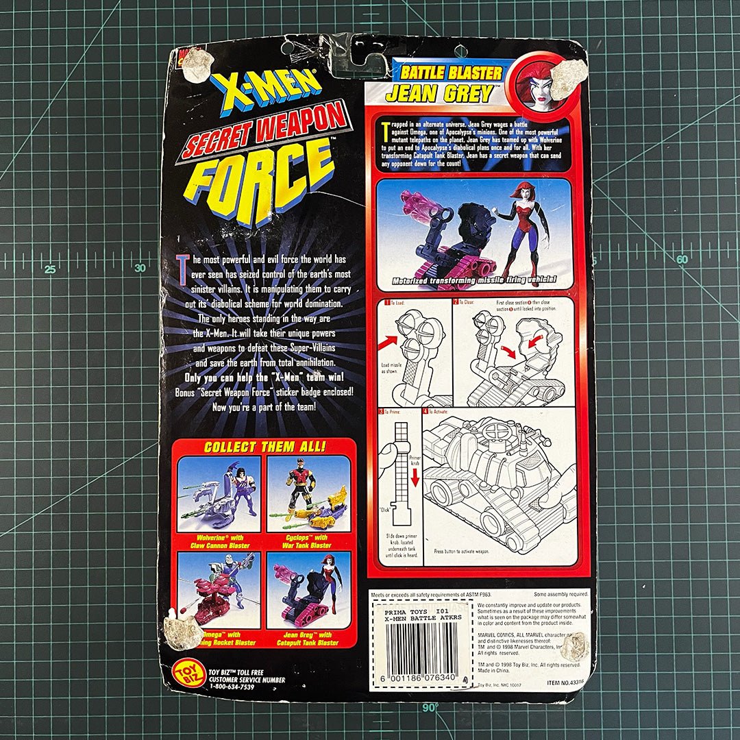 Jean Grey | X - Men: Secret Weapon Force Battle Blaster | 1998 | Toy Biz | Figurine | Collectible | Toy | New Sealed - RetroguySA