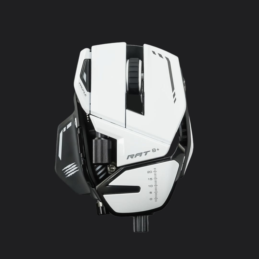 Mad Catz R.A.T. 8+ Wired Fully Adjustable Gaming Mouse - White - RetroguySA