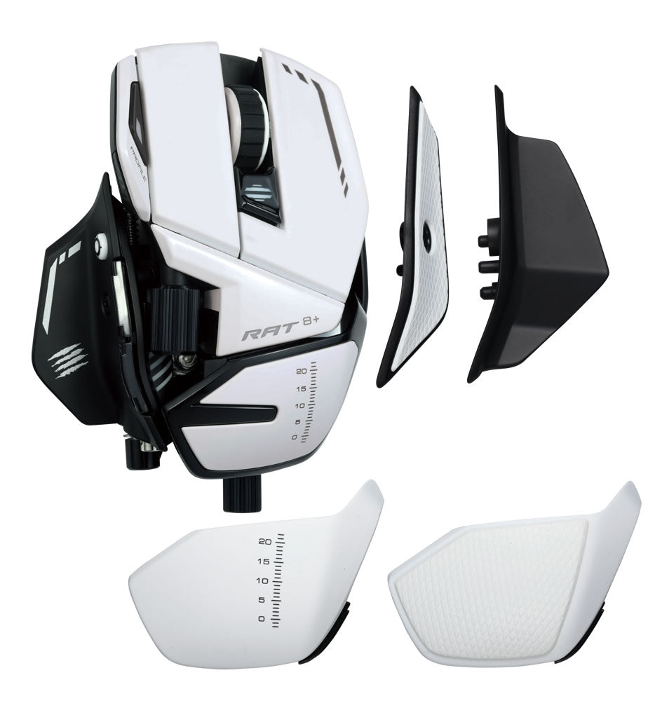 Mad Catz R.A.T. 8+ Wired Fully Adjustable Gaming Mouse - White - RetroguySA