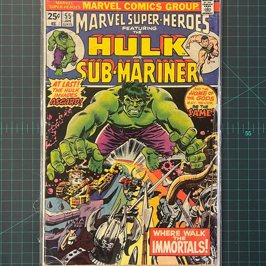 Marvel Super Heroes #55: Hulk and Sub - Mariner | 1976 | Comic | Marvel | Comic Book - RetroguySA
