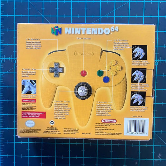Nintendo N64 Controller | Yellow | Nintendo 64 | N64 | Accessories - RetroguySA