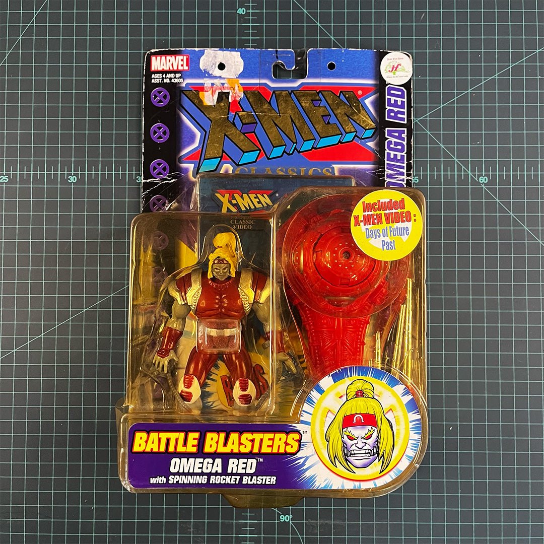 Omega Red | X - Men: Classics Battle Blasters | Including VHS | 2000 | Toy Biz | Figurine | Collectible | Toy | CIB - RetroguySA