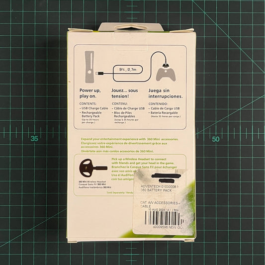 Play and Charge Kit | Generic 3rd Party | Xbox 360 | New Accessories - RetroguySA