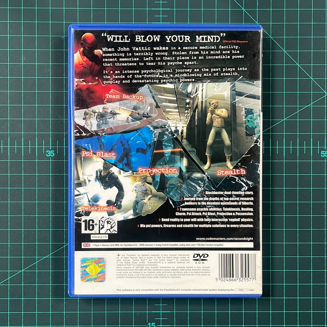Second Sight | PS2 | PlayStation 2 | Used game - RetroguySA
