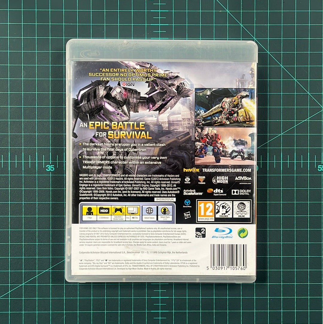 Transformers: Fall of Cybertron | PlayStation 3 | PS3 | Used Game|No manual - RetroguySA