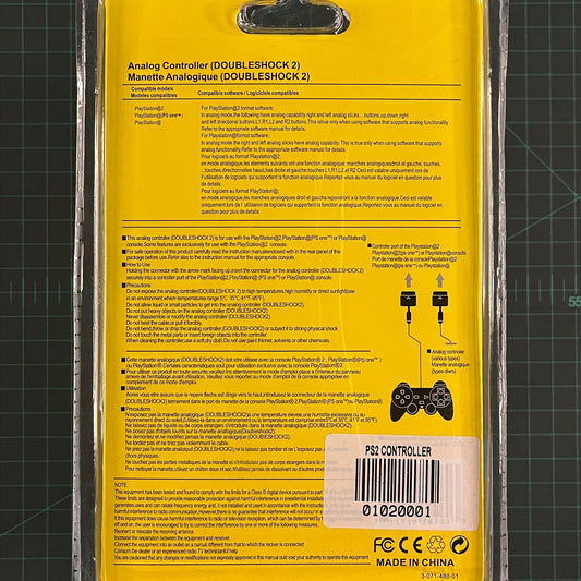 Wired Controller | Generic 3rd Party | Playstation 2 | PS2 | Accessories - RetroguySA