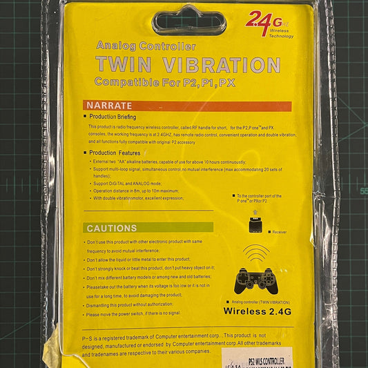 Wireless Controller | Generic 3rd Party | Playstation 2 | PS2 | Accessories - RetroguySA