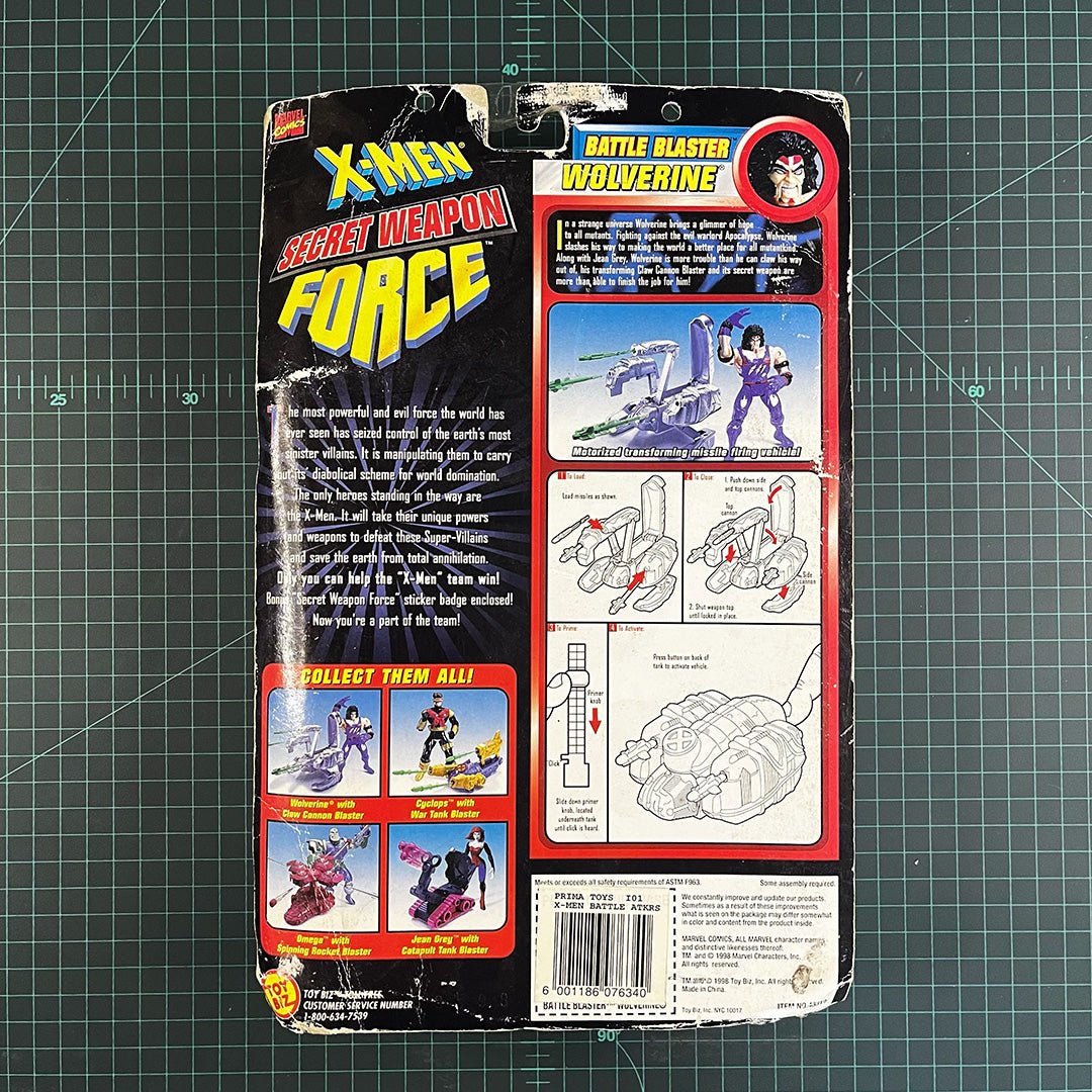 Wolverine | X - Men: Secret Weapon Force Battle Blaster | 1998 | Toy Biz | Figurine | Collectible | Toy | New Sealed - RetroguySA