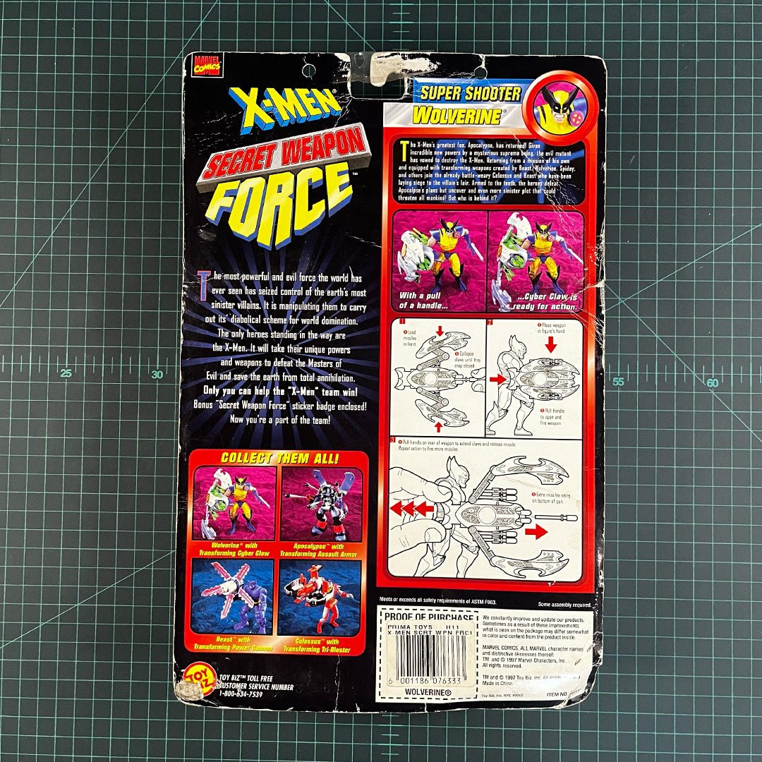 Wolverine | X - Men: Secret Weapon Force Super Shooter | 1997 | Toy Biz | Figurine | Collectible | Toy | New Sealed - RetroguySA