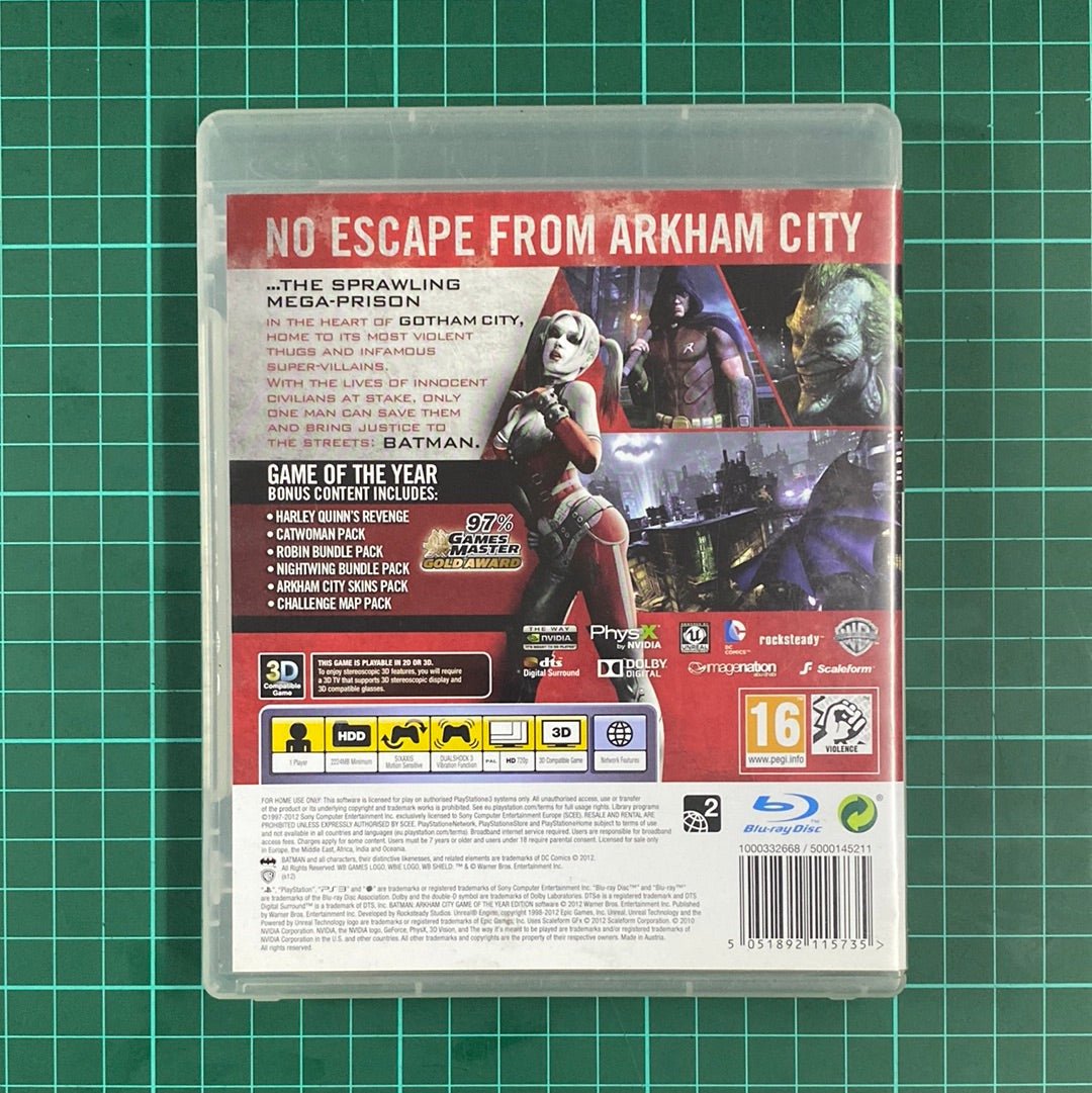 Batman: Arkham City | Game Of The Year Edition | PlayStation 3 | PS3 | Used Game - RetroguySA