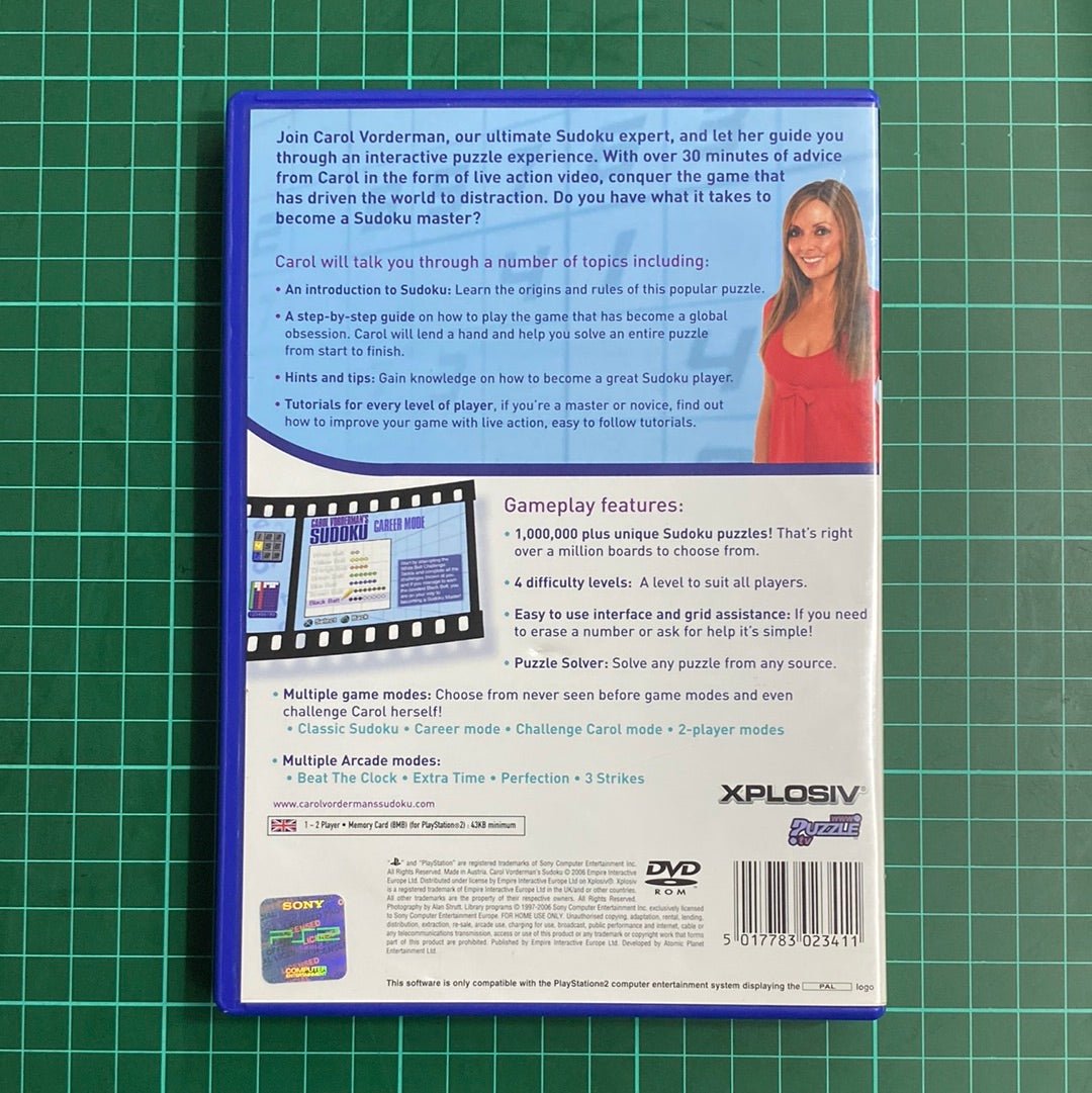 Carol Vorderman's Sudoku | PlayStation 2 | PS2 | Used Game - RetroguySA