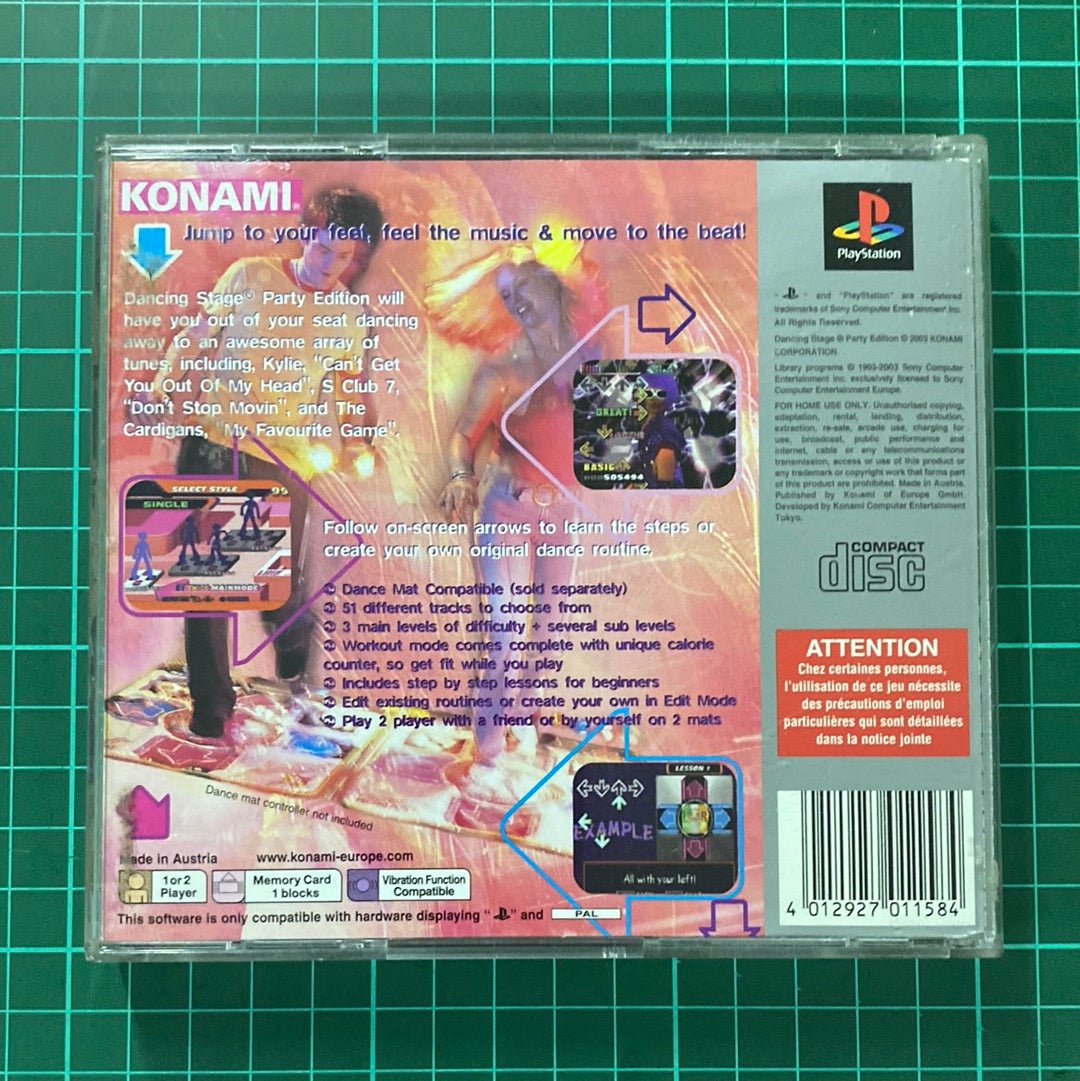 Dancing Stage : Party Edition | Platinum | Playstation 1 | PS1 | Used Game - RetroguySA