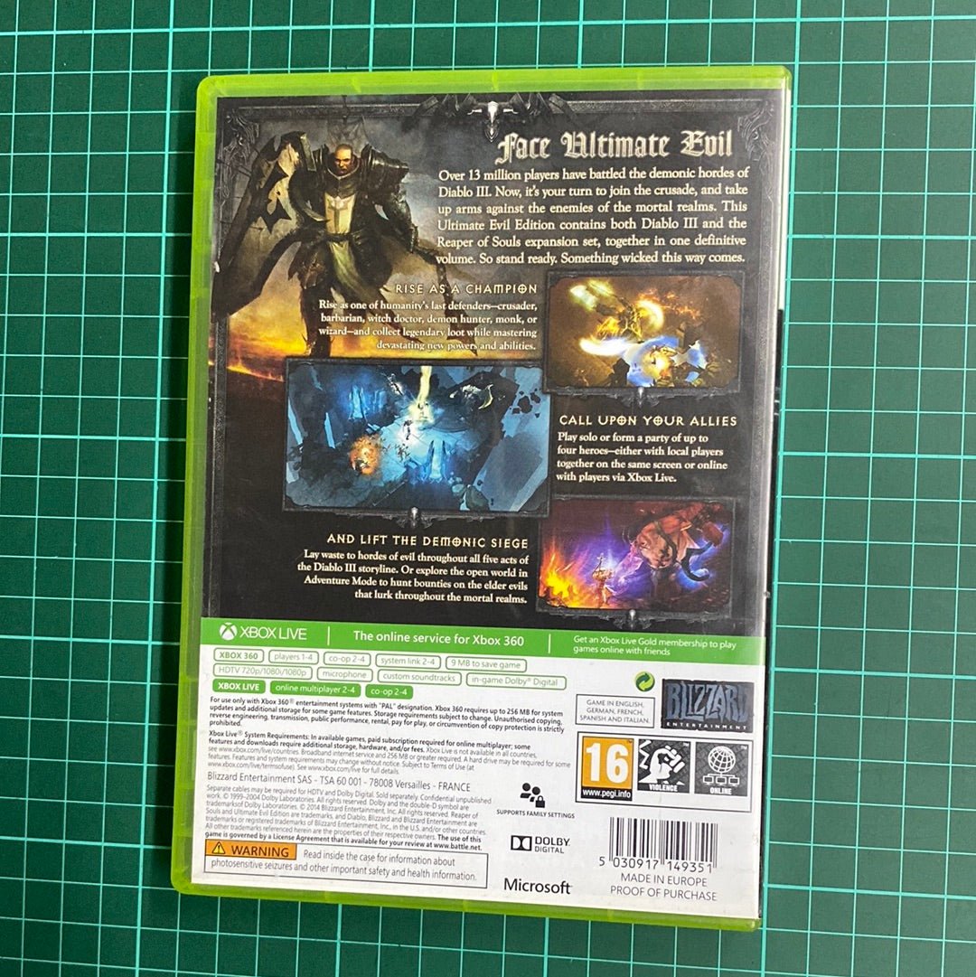 Diablo 3: Reaper of Souls | Ultimate Evil Edition | XBOX 360 | Used Game | - RetroguySA