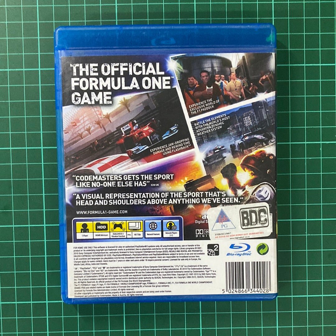 F1: 2010 | Playstation 3 | PS3 | Used Game | No Manual - RetroguySA