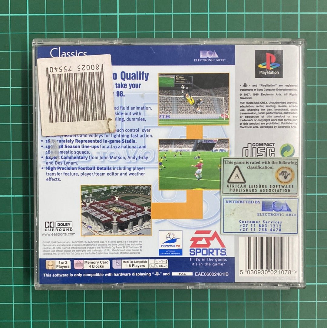 FIFA - Road To The World Cup 98 | PlayStation 1 | Platinum | PS1 | Used Game - RetroguySA