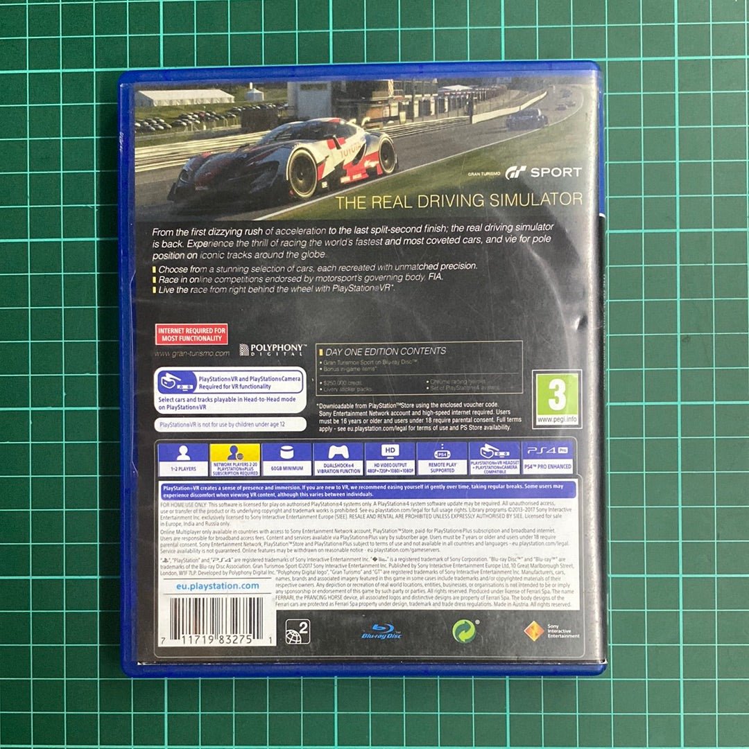 Gran Turismo: Sport | Day One Edition | VR Compatible | PS4 | PlayStation 4 | Used Game - RetroguySA