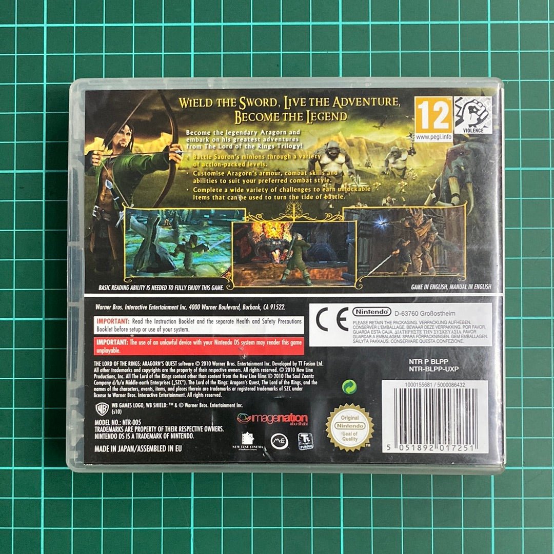Lord Of The Rings: Aragorn's Quest | Nintendo DS | NDS | Used Game - RetroguySA
