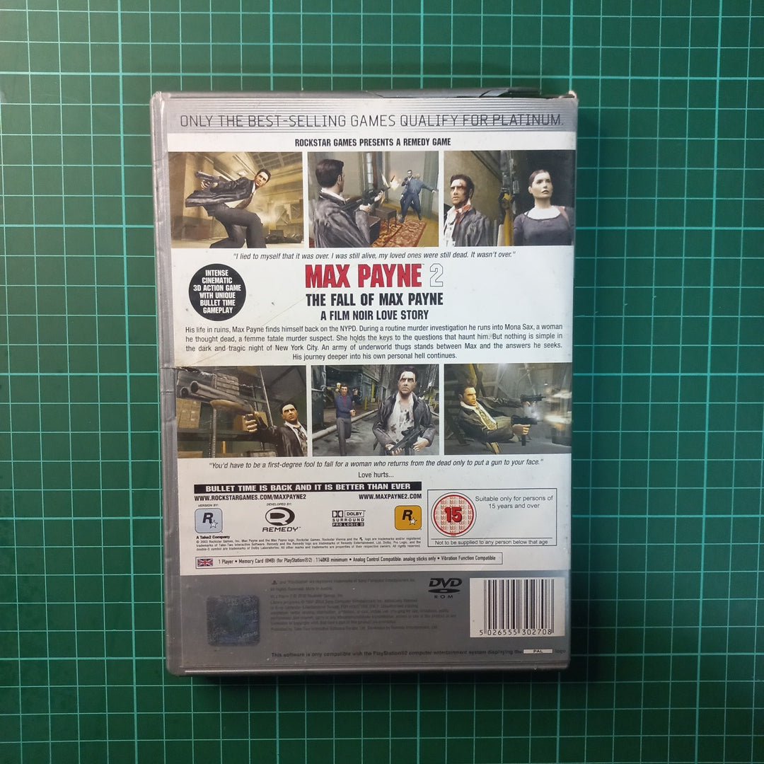 Max Payne 2 : The Fall of Max Payne | PS2 | Platinum | PlayStation 2 | Used Game - RetroguySA