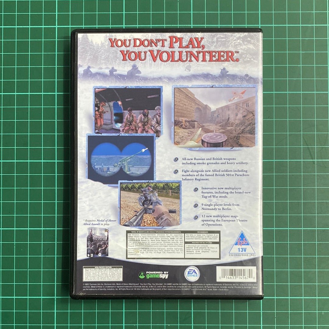 Medal Of Honor Allied Assault: Spearhead Expansion Pack | PC | Used Game - RetroguySA