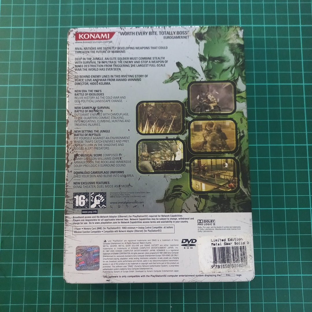 Metal Gear Solid 3 : Snake Eater | Playstation 2 | Steelbook | PS2 | Used Game - RetroguySA