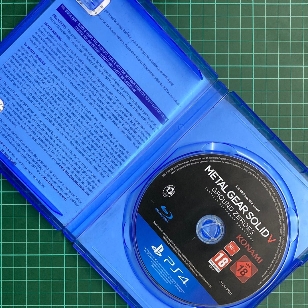 Metal Gear Solid V: Ground Zeroes | PS4 | PlayStation 4 | Used Game - RetroguySA