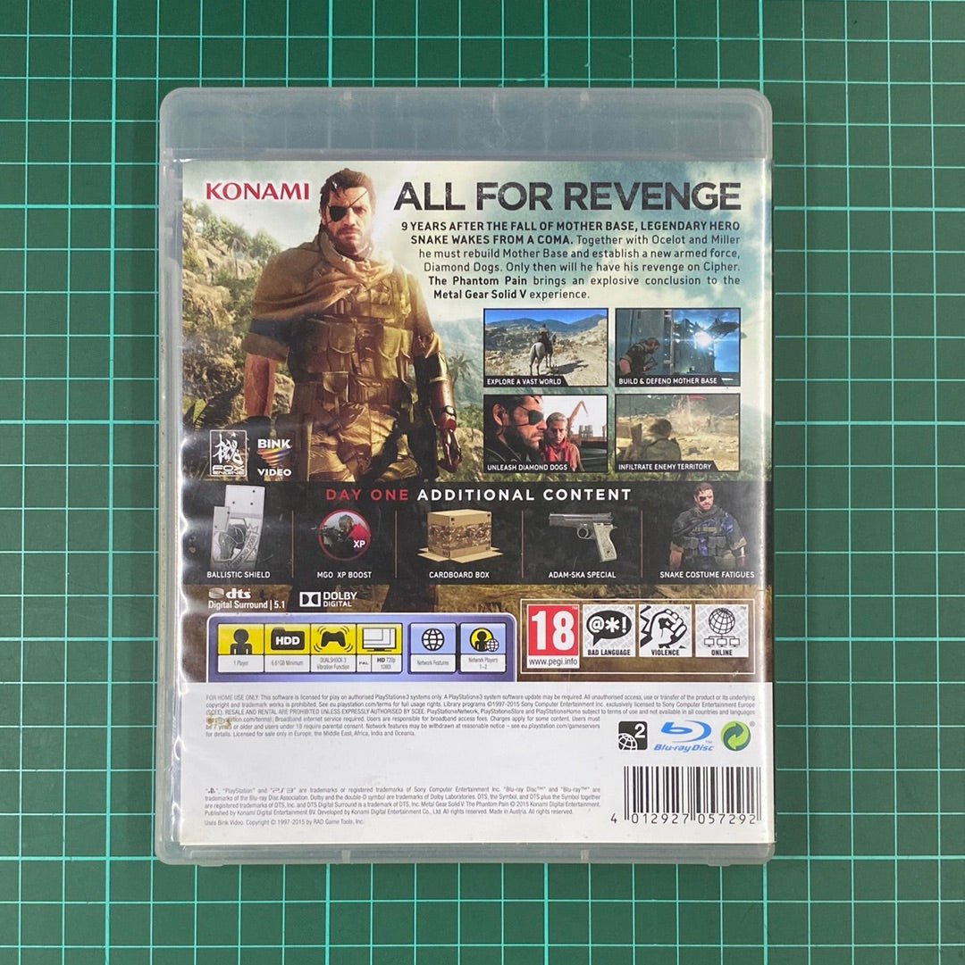 Metal Gear Solid V: The Phantom Pain (Day One Edition) | PlayStation 3 | PS3 | Used Game - RetroguySA