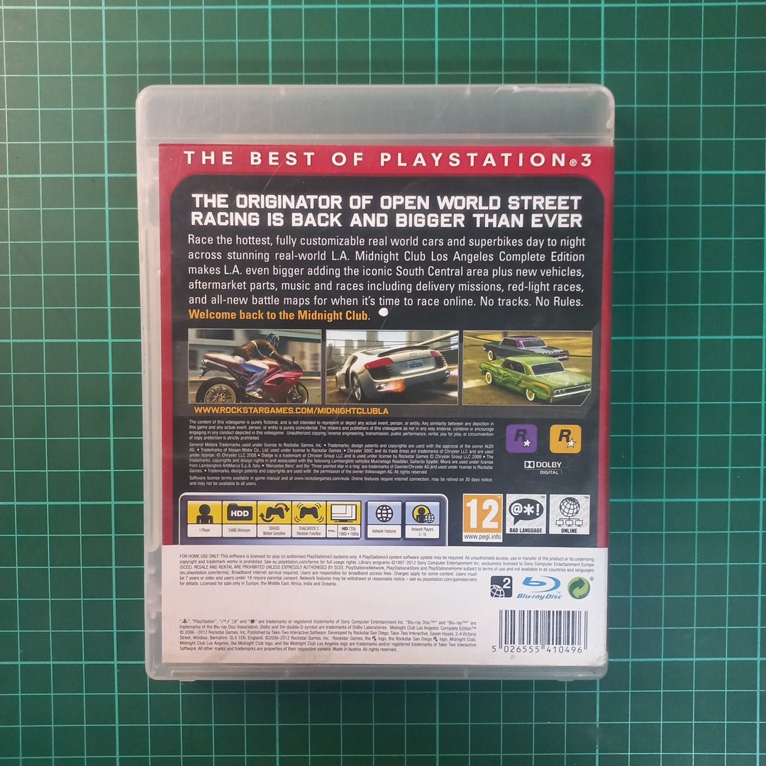 Midnight Club Los Angeles Complete Edition | PS3 | Playtstaion 3 | Essentials | Used Game - RetroguySA