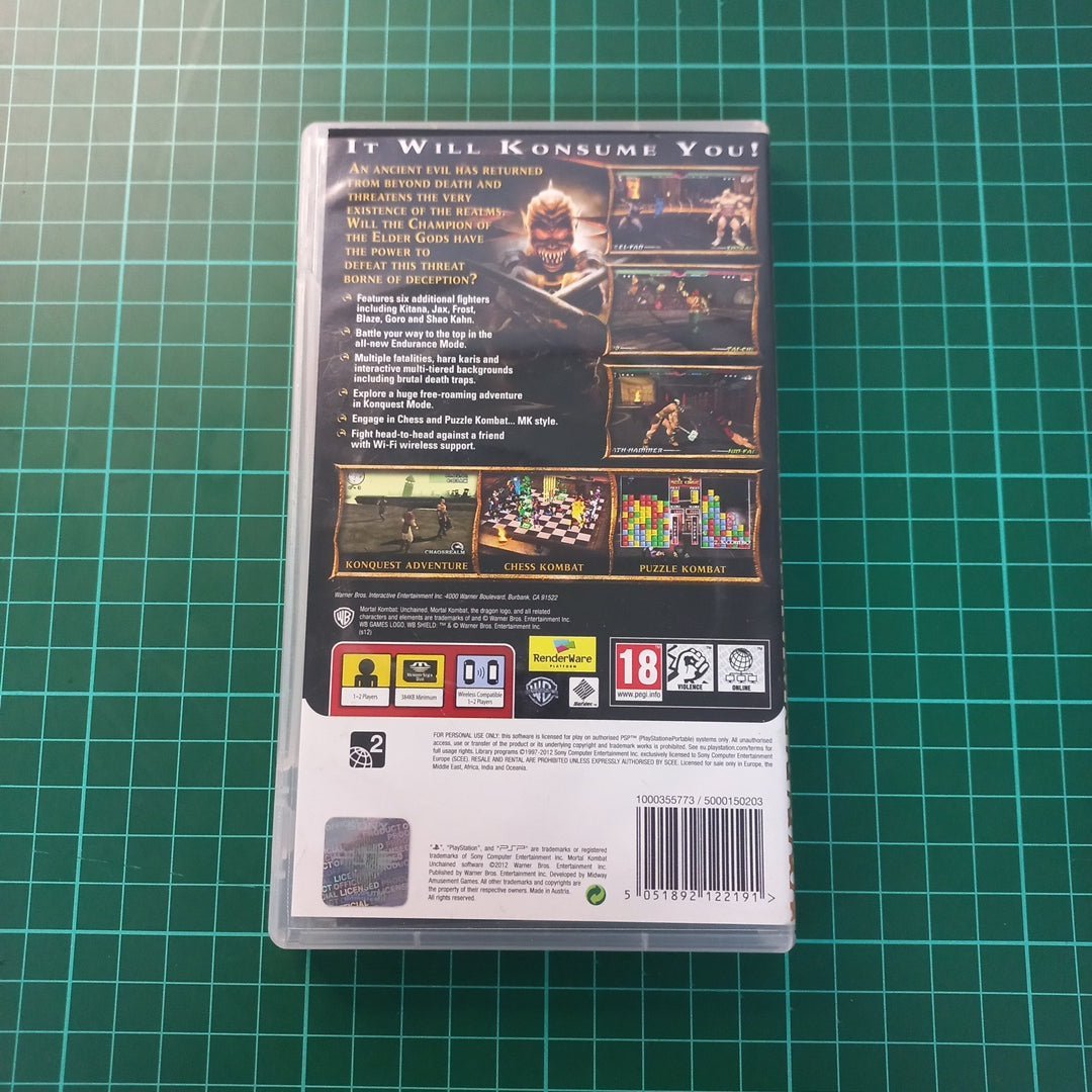 Mortal Kombat : Unchained | PSP | Essential | Used Game - RetroguySA