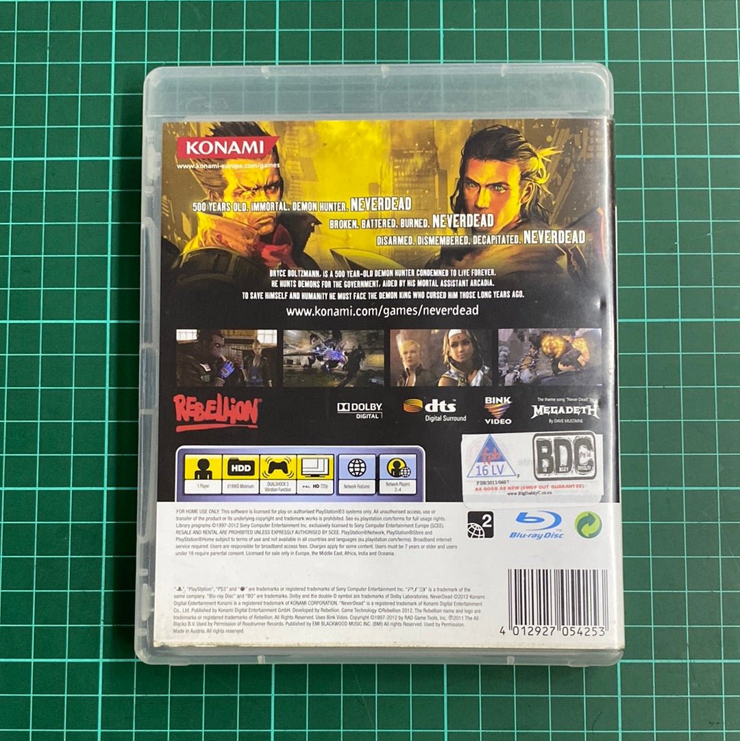 Never Dead | Playstation 3 | PS3 | Used Game | No Manual - RetroguySA