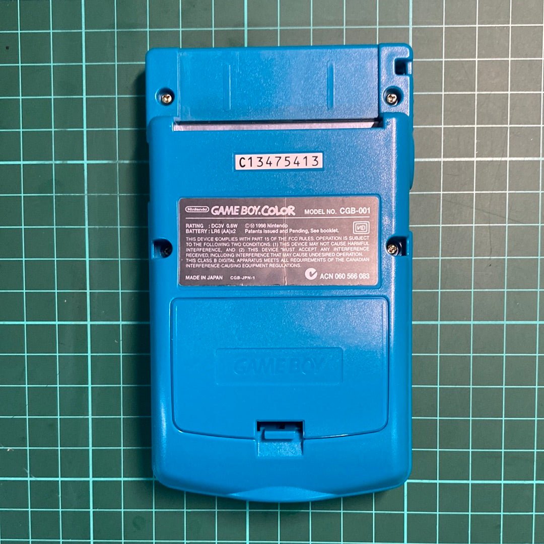 Nintendo Gameboy Color | Teal | CGB - 001 | Gameboy Color | Reshelled | Used Handheld - RetroguySA