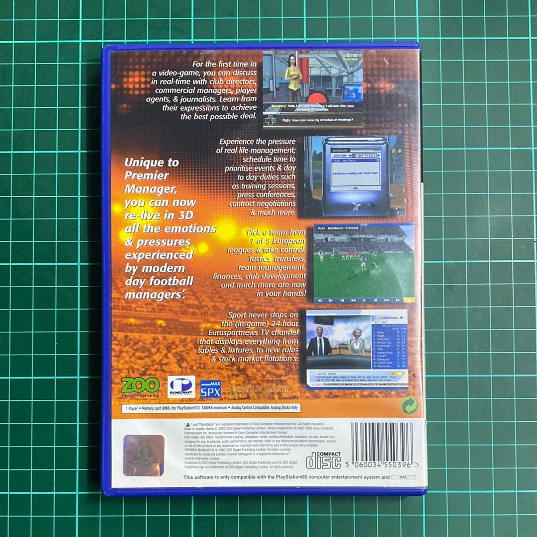 Premier Manager 2002/2003 | PS2 | PlayStation 2 | Used Game - RetroguySA