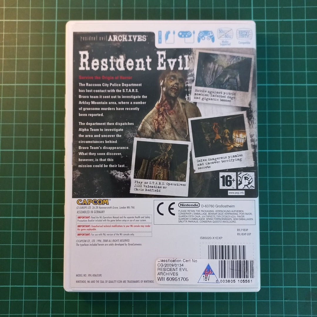 Resident Evil : Archives | Nintendo Wii | Wii | Used Game - RetroguySA