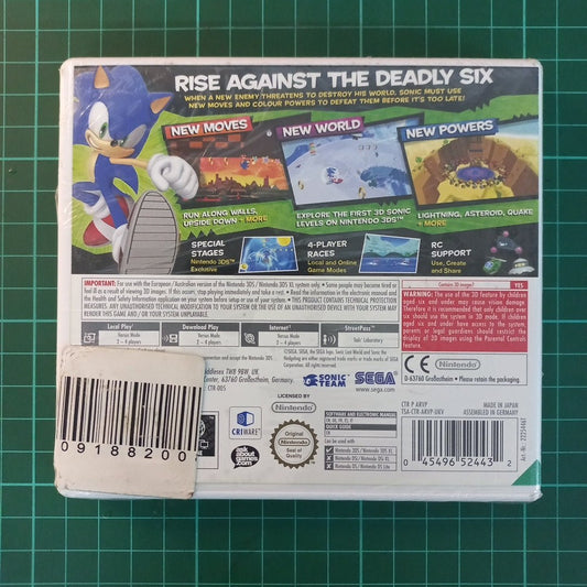 Sonic : Lost World | Nintendo 3DS | 3DS | New Sealed - RetroguySA