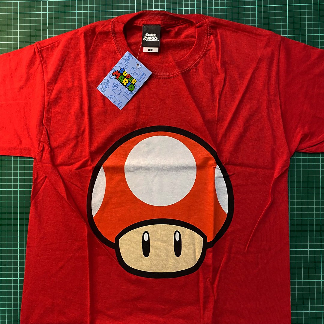 Super Mario Power - Up Mushroom Mens Shirt | Nintendo Apparel | Official Licensed | New - RetroguySA