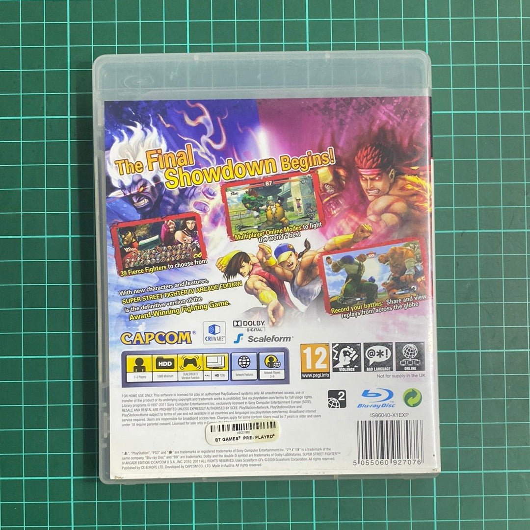 Super Street Fighter IV : Arcade Edition | PS3 | PlayStation 3 | Used Game - RetroguySA