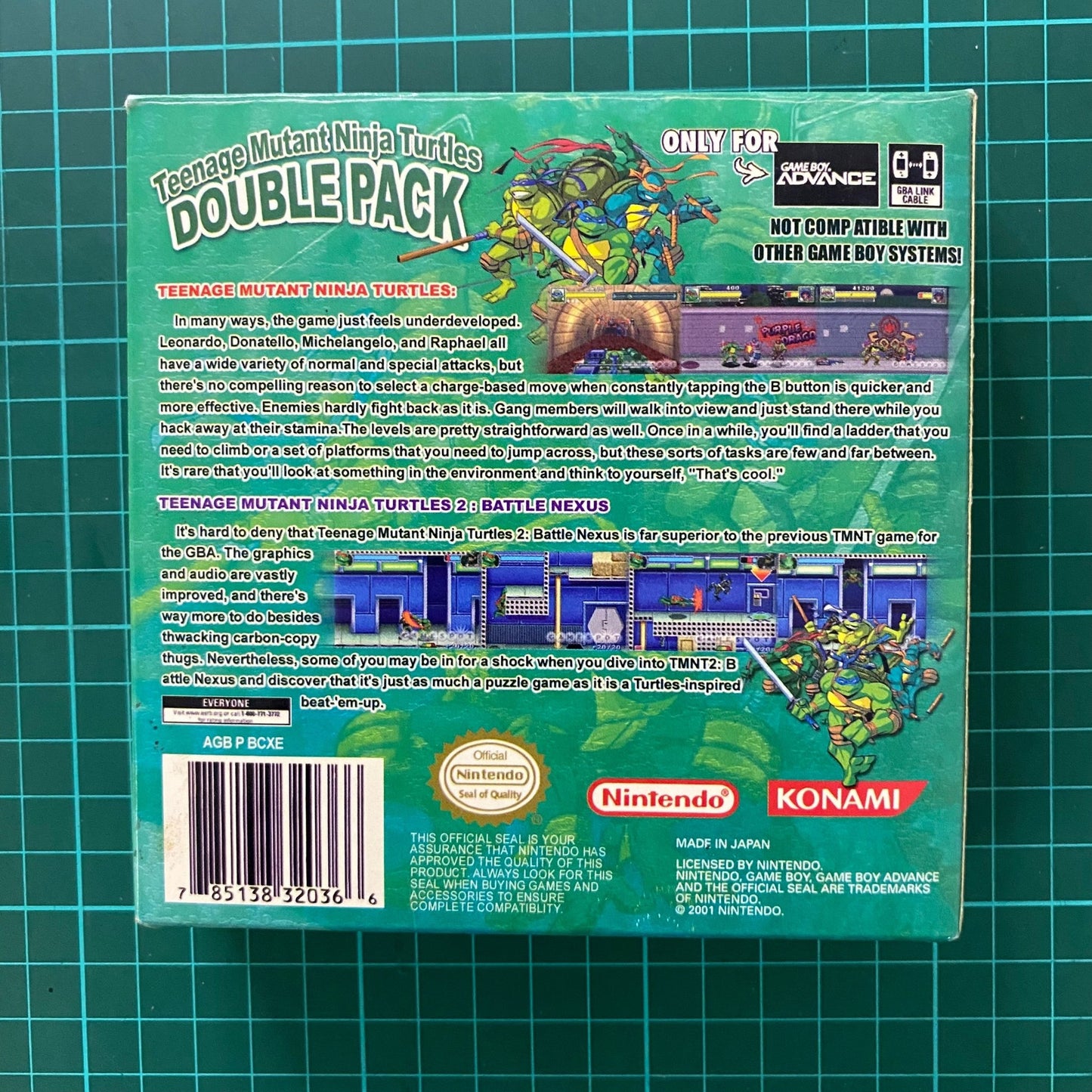 Teenage Mutant Ninja Turtles: Double Pack | Game Boy Advance | GameBoy | Bootleg | Used Game - RetroguySA