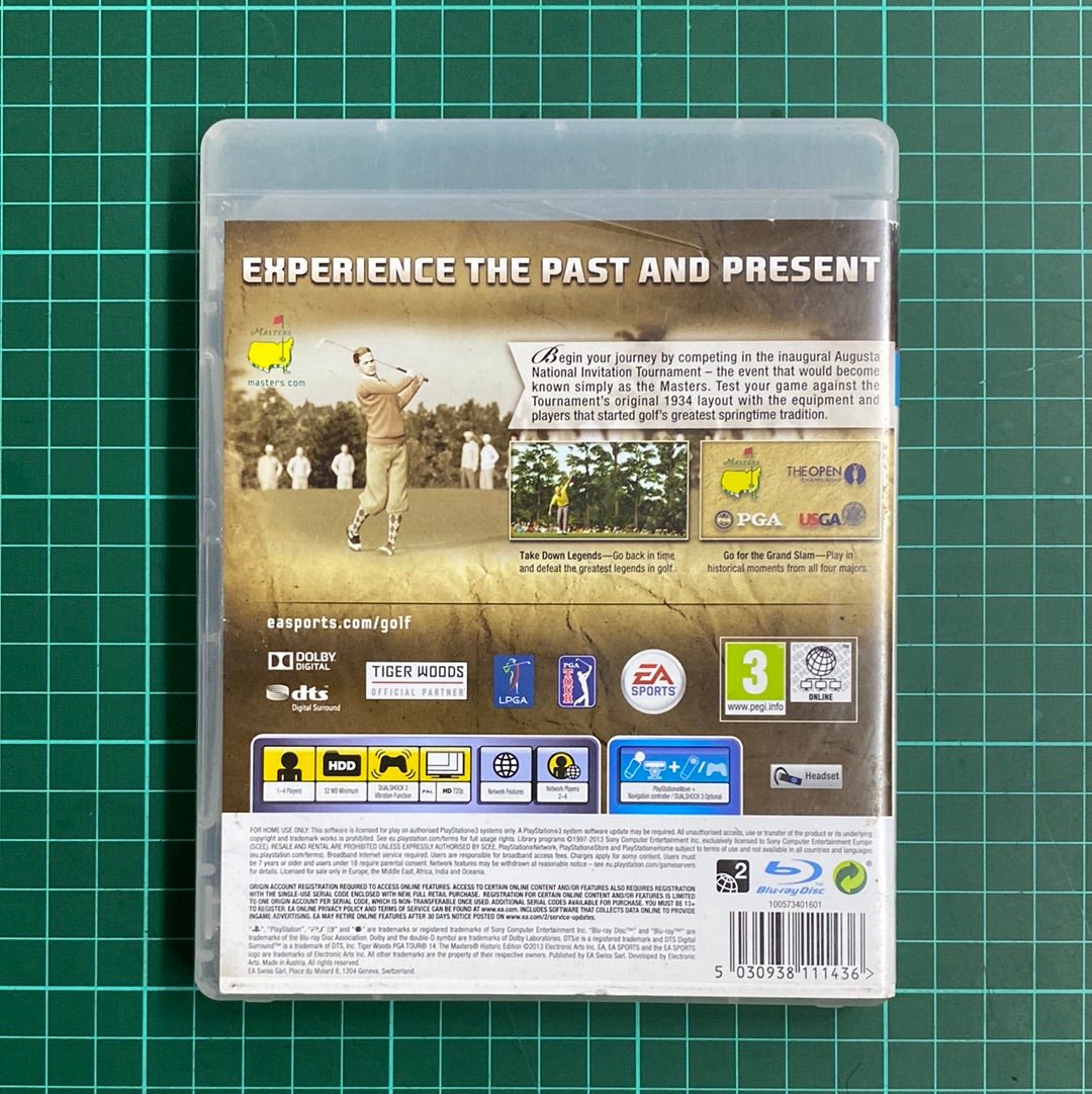 Tiger Woods PGA Tour 14 | Masters Historic Edition | PlayStation 3 | PS3 | Used Game | No Manual - RetroguySA
