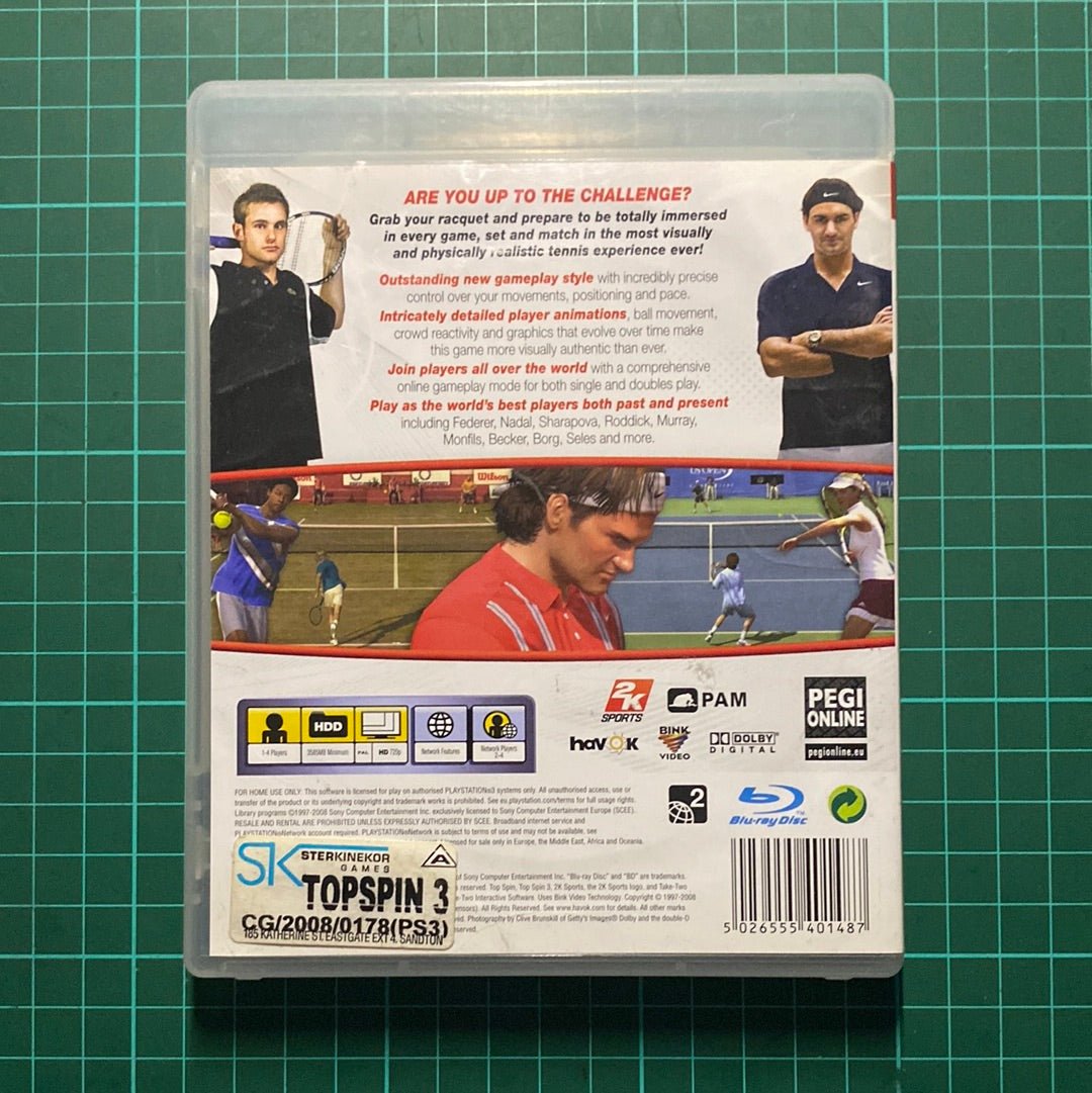 Top Spin 3 | PlayStation 3 | PS3 | Used Game - RetroguySA