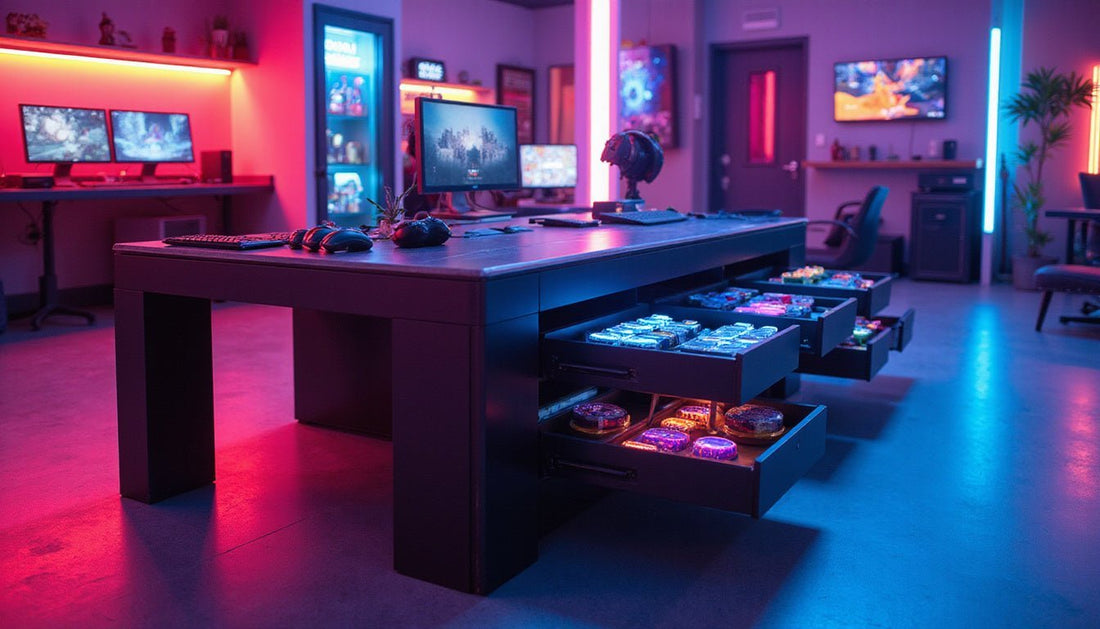 Elevate Your Game: Discover the Ultimate Gaming Table with Drawers for Maximum Storage and Style - RetroguySA
