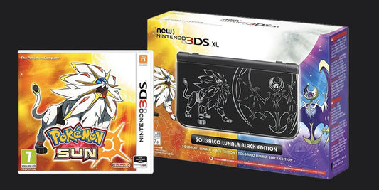 Embrace the Eclipse: Own a Piece of Pokémon History - New Nintendo 3DS XL Solgaleo Lunala Black Edition Arrives at RetroGuySA! - RetroguySA