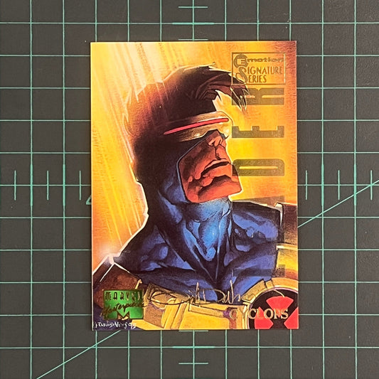 22 Cyclops | Devries | E - Motion Signature Series | 1995 | Marvel Masterpieces | Trading Card - RetroguySA