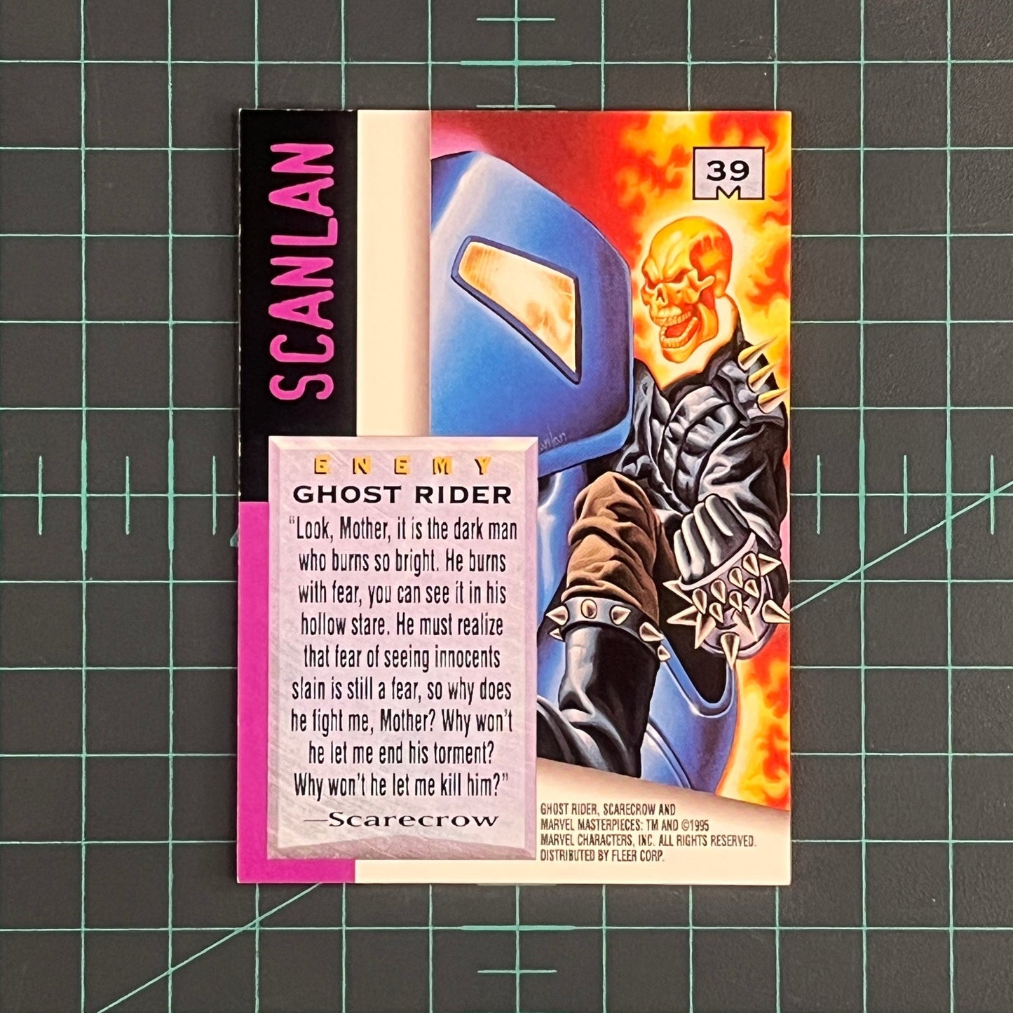 39 Ghost Rider | Scanlan | 1995 | Marvel Masterpieces | Trading Card - RetroguySA